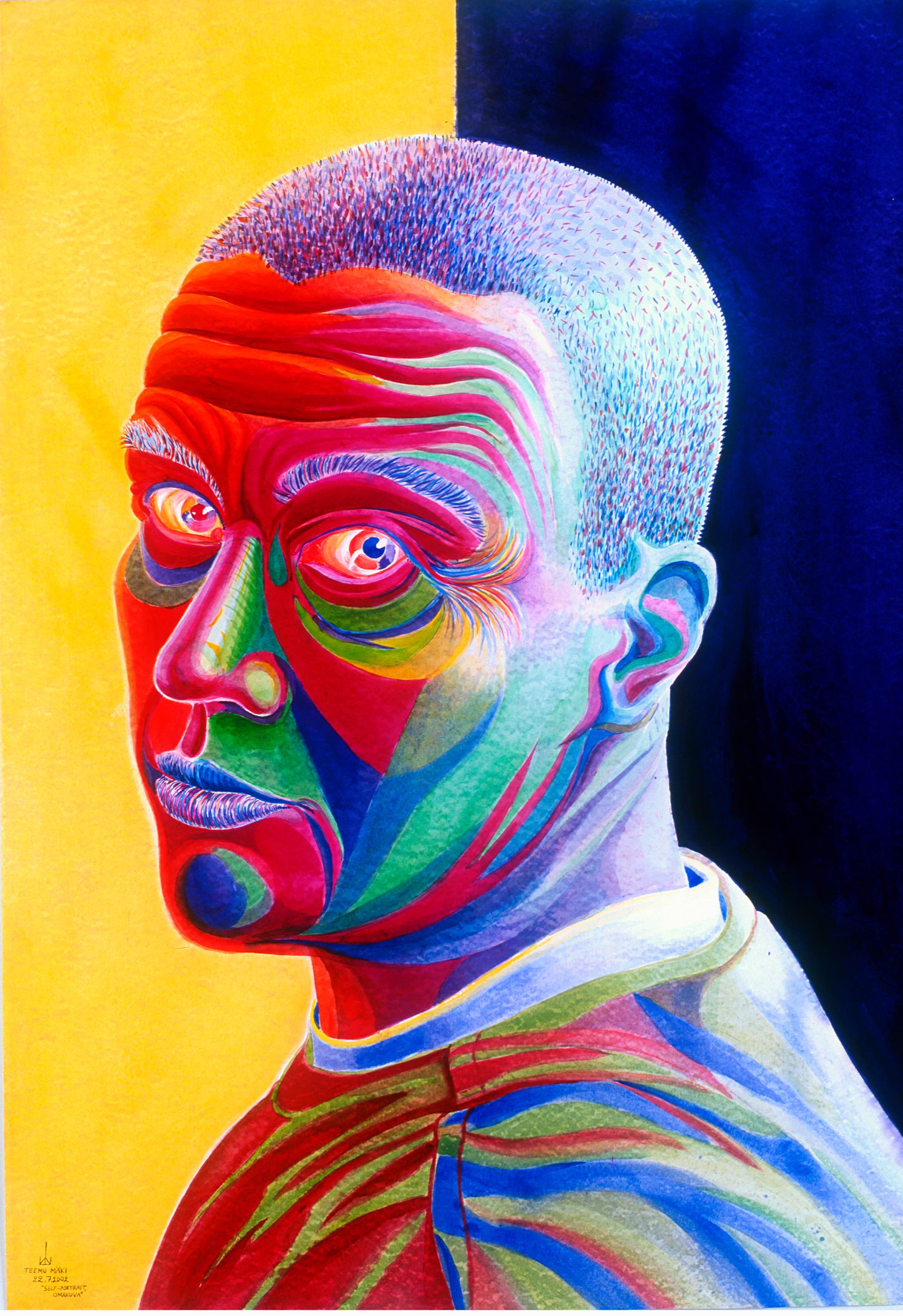 Self portrait With The Vilho Lampi Attitude a Painting By Teemu M ki 